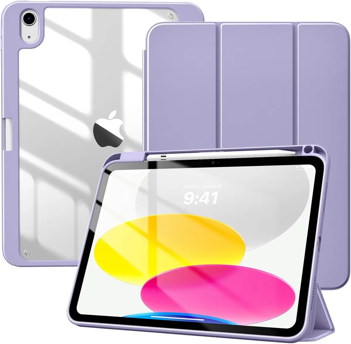 Bettdow Capa para iPad Air 11 Polegadas M4/M3/M2 (2026/2025/2024), iPad Air 5/4 (10,9 Polegadas, Modelo 2022/2020), Case Anti Impacto, Premium Slim,Flexível e portátil, Porta-lápis (Roxo)