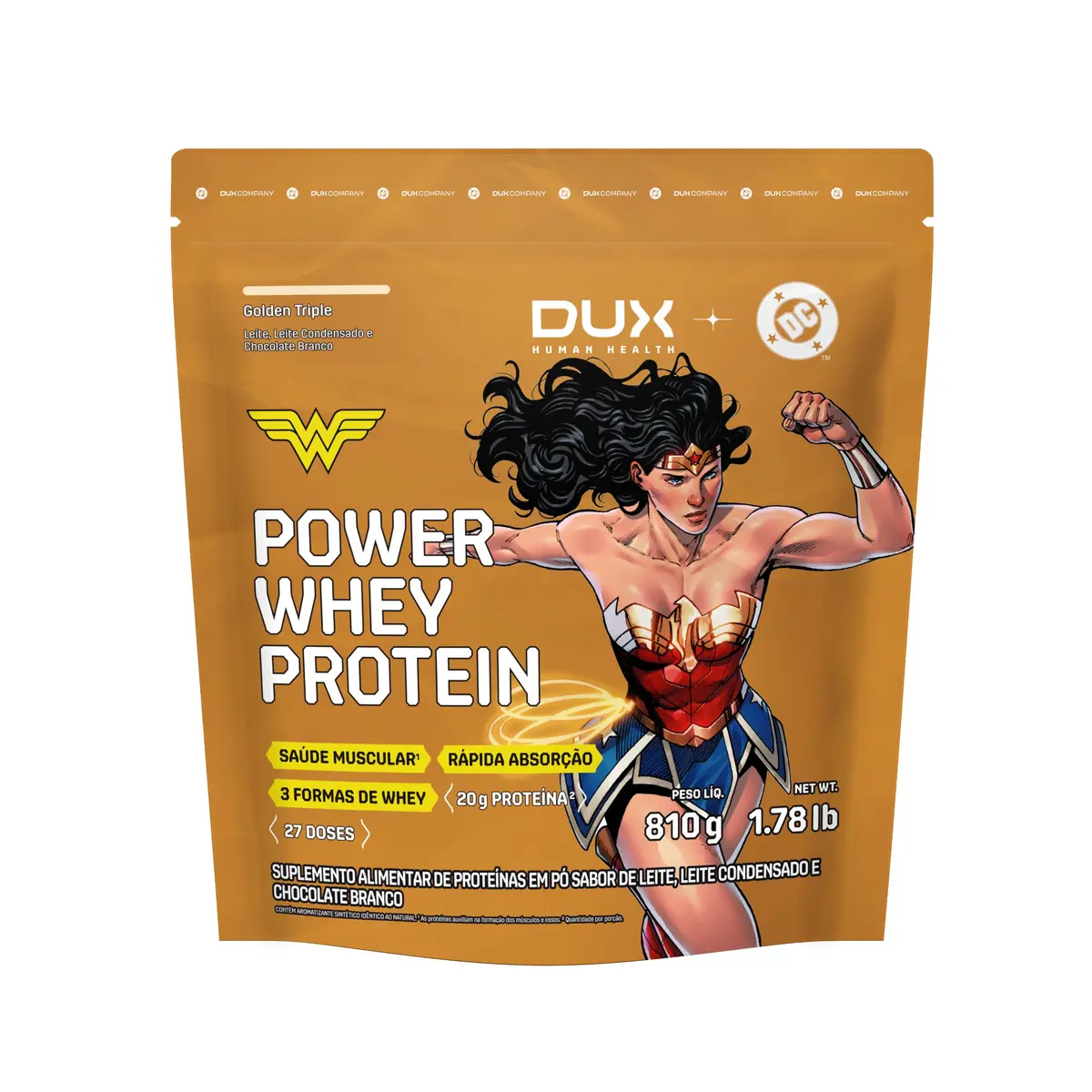 Whey Protein Dux Power, Golden Triple, 810g