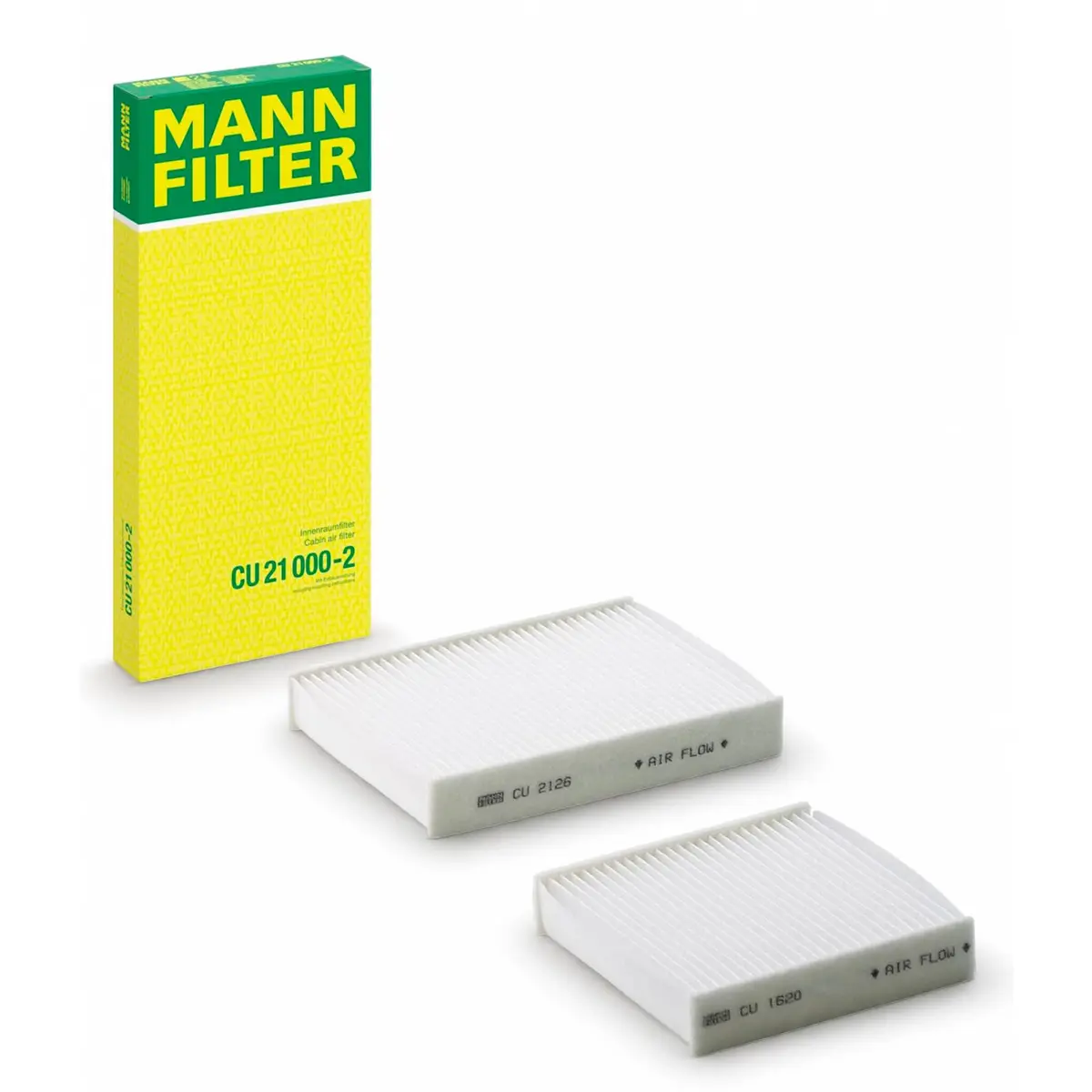 MANN-FILTER Filtro Cabine CU 21 000-2 Citroën C3 Peugeot 206 307 308