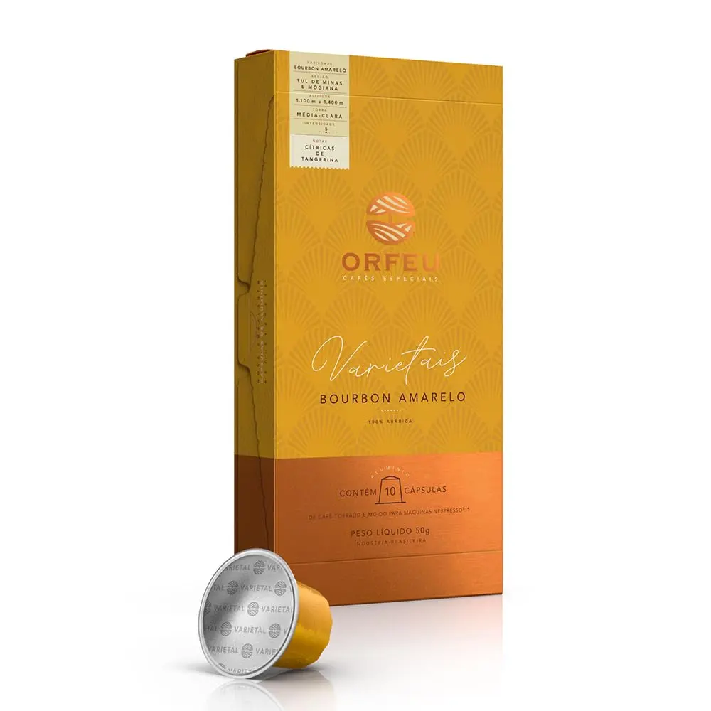 Cápsulas Orfeu Bourbon Amarelo Compatíveis Nespresso®* 10 Unidades