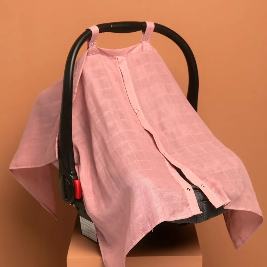 Capa Tenda para Bebê Conforto Papi Baby Soft Premium Cores 110 m x 77 cm 1 Unidade, Rosa Terracota - 1