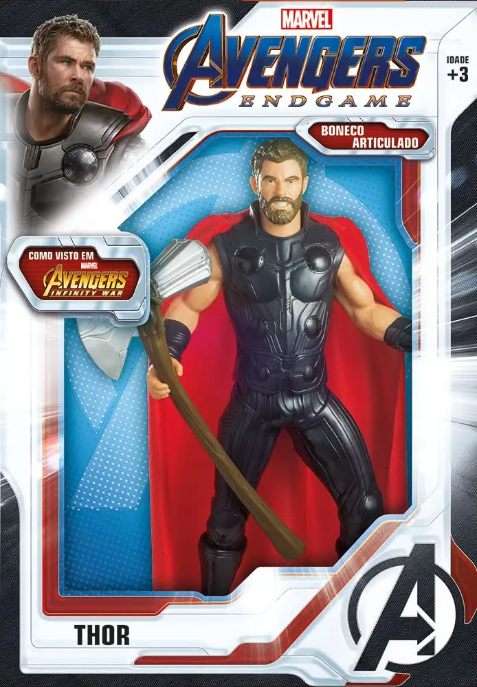 Marvel, personagem Thor End Game, figura gigante de 55 cm, Mimo brinquedos