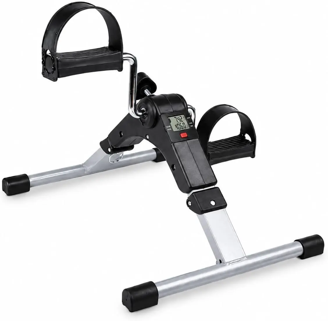 Mini Bicicleta Ergométrica Portátil para Braços e Pernas com Monitor Digital e Resistência Ajustável | Pedal Exercitador para Exercícios Sentados em Casa - Abshop