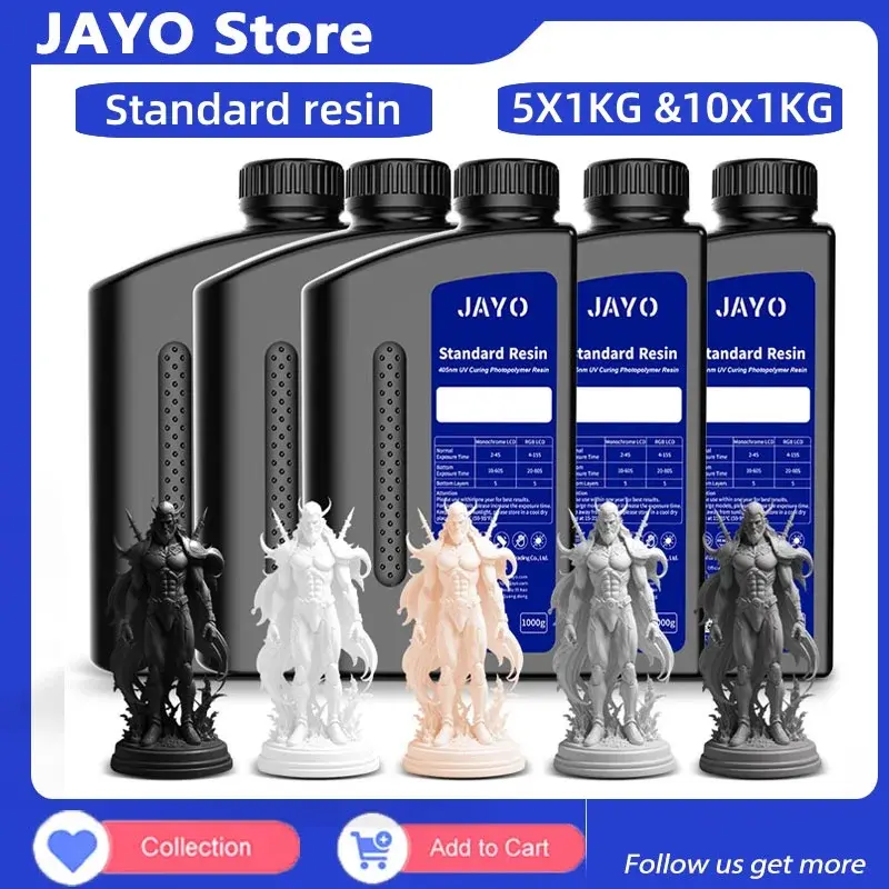 Jayo 5kg e 10kg resina padrão da impressora 3d 405nm resina uv para material da impressora 3d lcd para impressão fácil de imprimir boa precisão