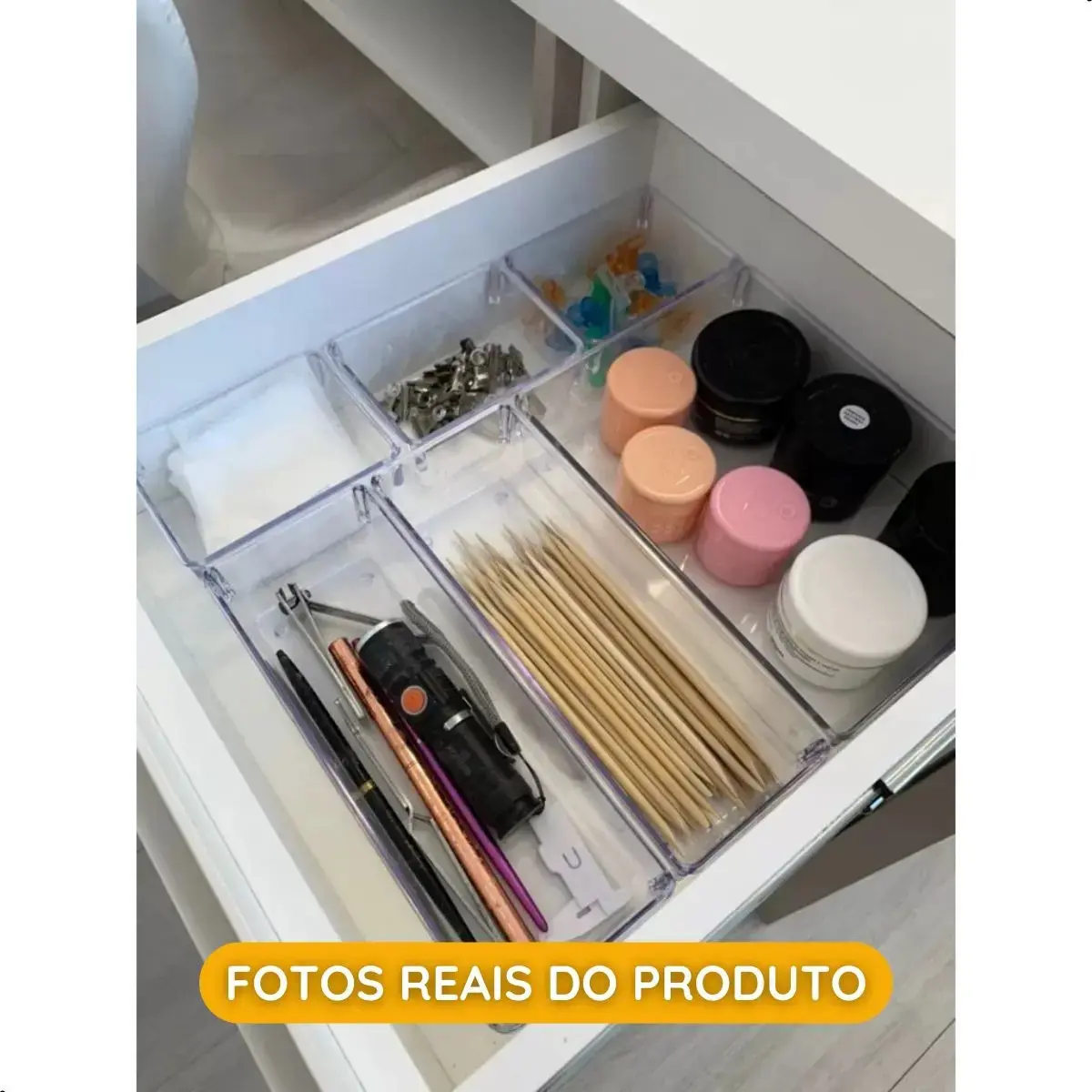 Kit Organizadores Com 14 Multiuso Gavetas Empilhavel thumbnail 6