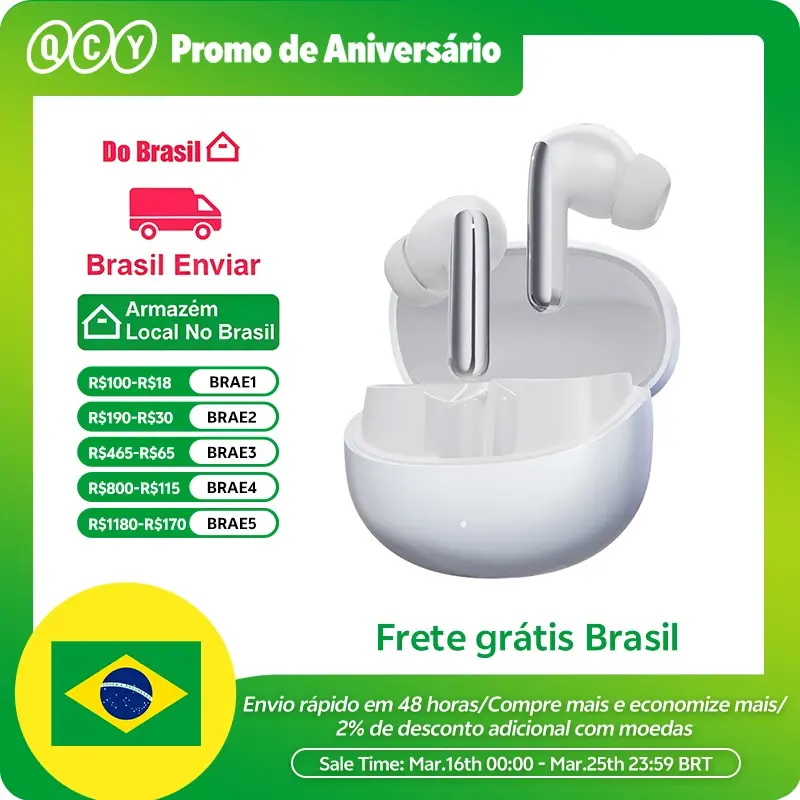 QCY-MeloBuds Pro ANC Fones de ouvido sem fio, Hi-Res, LDAC, Fones de ouvido Bluetooth 5.3, Conexão multiponto, detecção intra-auricular, 46dB, 6 Mic - 1