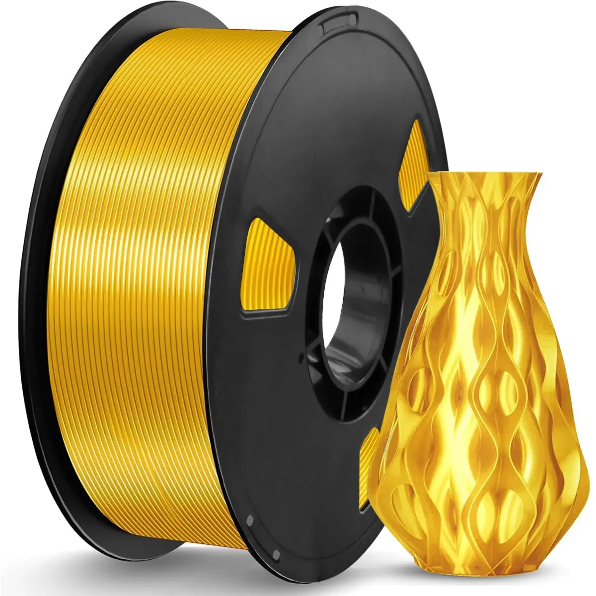 Filamento Premium de Seda PLA 1KG para Impressão 3D, 1,75mm Multicolorido Disponível, Filamento de Seda PLA 1kg Fabricado na China, 1KG/Carretel - 1