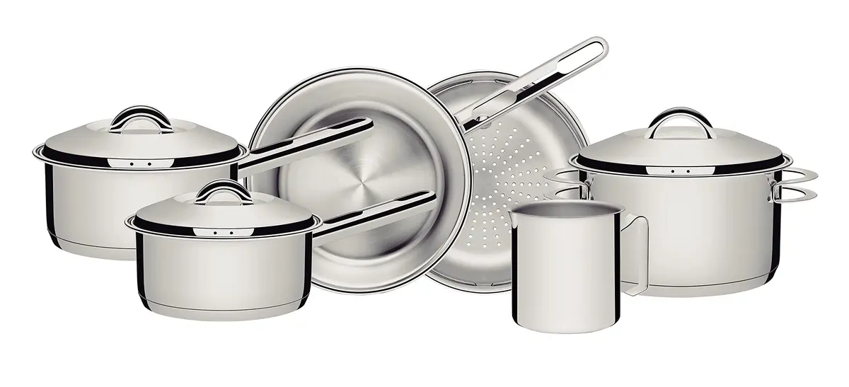 Tramontina Jogo de Panelas de Aço Inox 6 peças Solar - 1