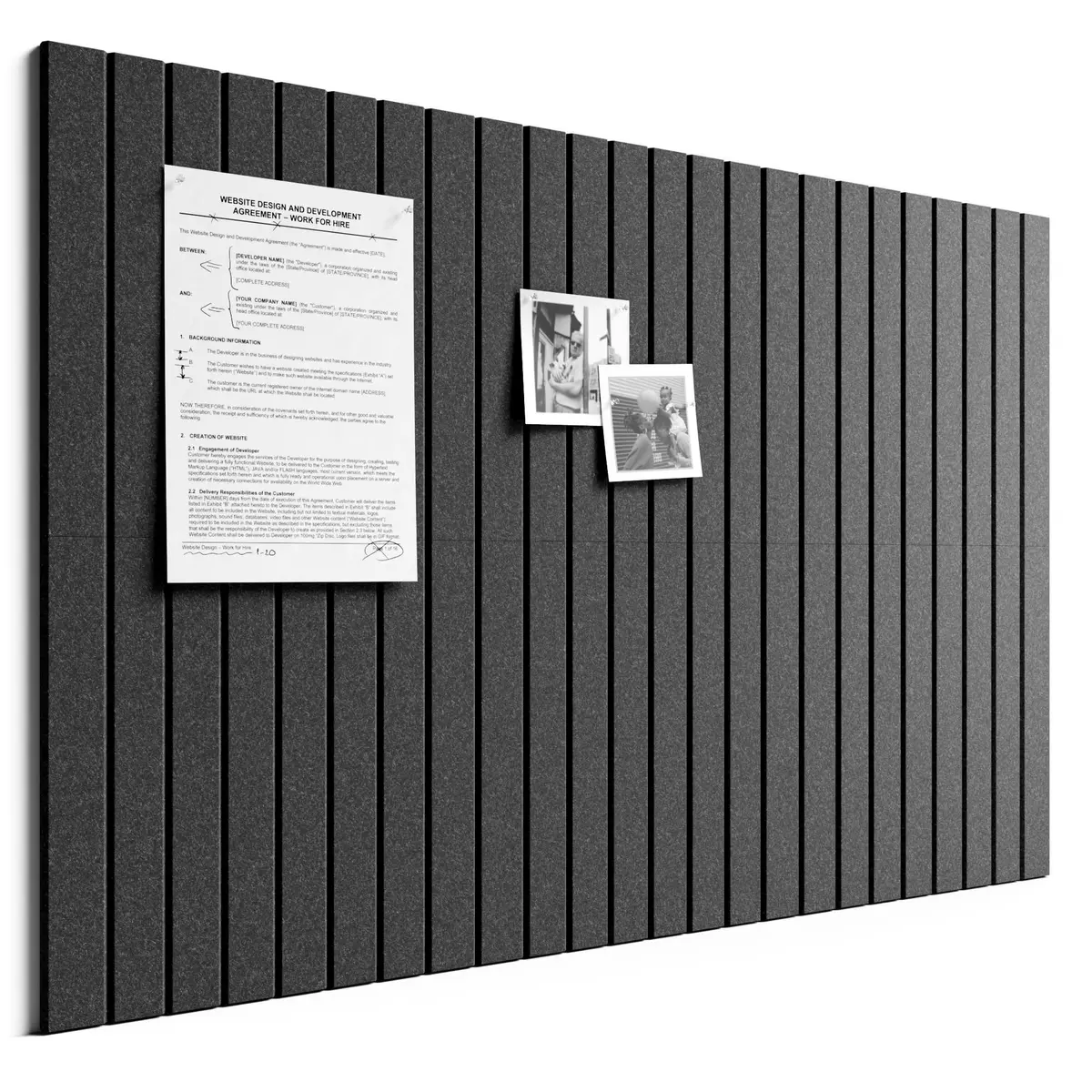 Bumusty Quadro de Cortiça Alternativo, Kit com 6 Placas de Pincel de Feltro | Quadros de avisos de 90 x 60 cm para casa, pacote com 6 quadros de visão de listras finas com 30 tachinhas e 30 abas adesivas