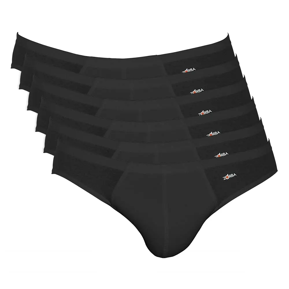 Kit 6 Cuecas Slip Algodão, Zorba, Masculino