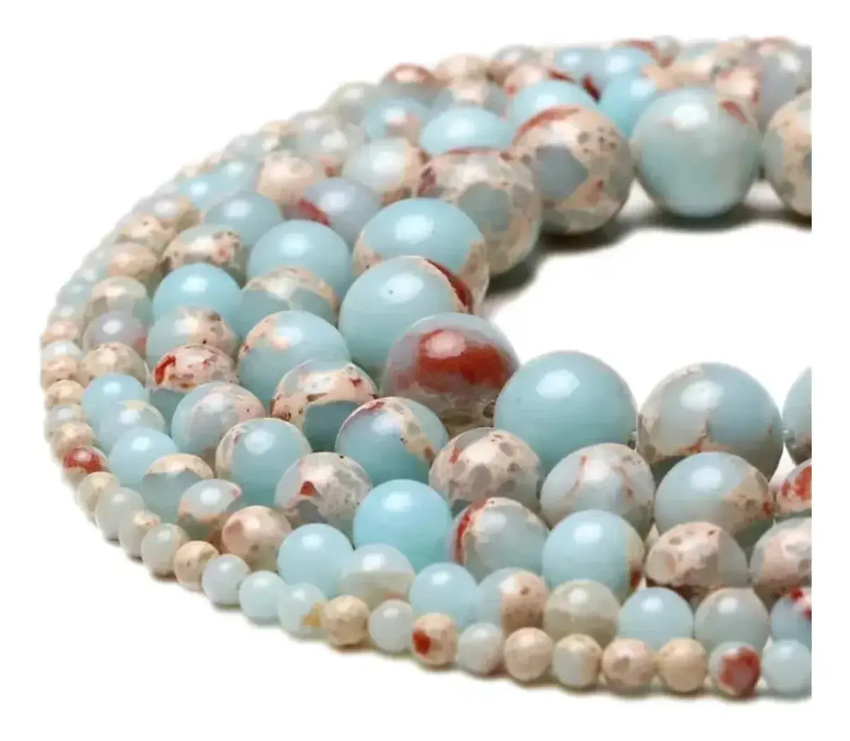 Fio De Pedras Naturais 8mm Para Artesanatos Aprox: 45 Contas Jasper
