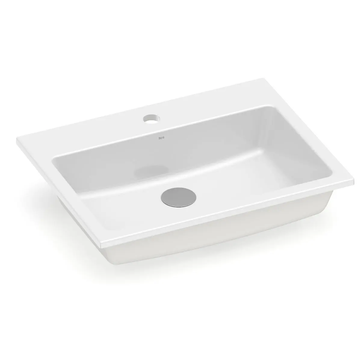Cuba de sobrepor com mesa 550x420 PQ55 Branco - Roca