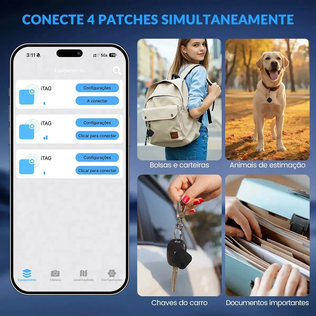 Localizador de Objetos Bluetooth Forestory Smart Tag para Chaves, Mochila, Mala e Pet thumbnail 10