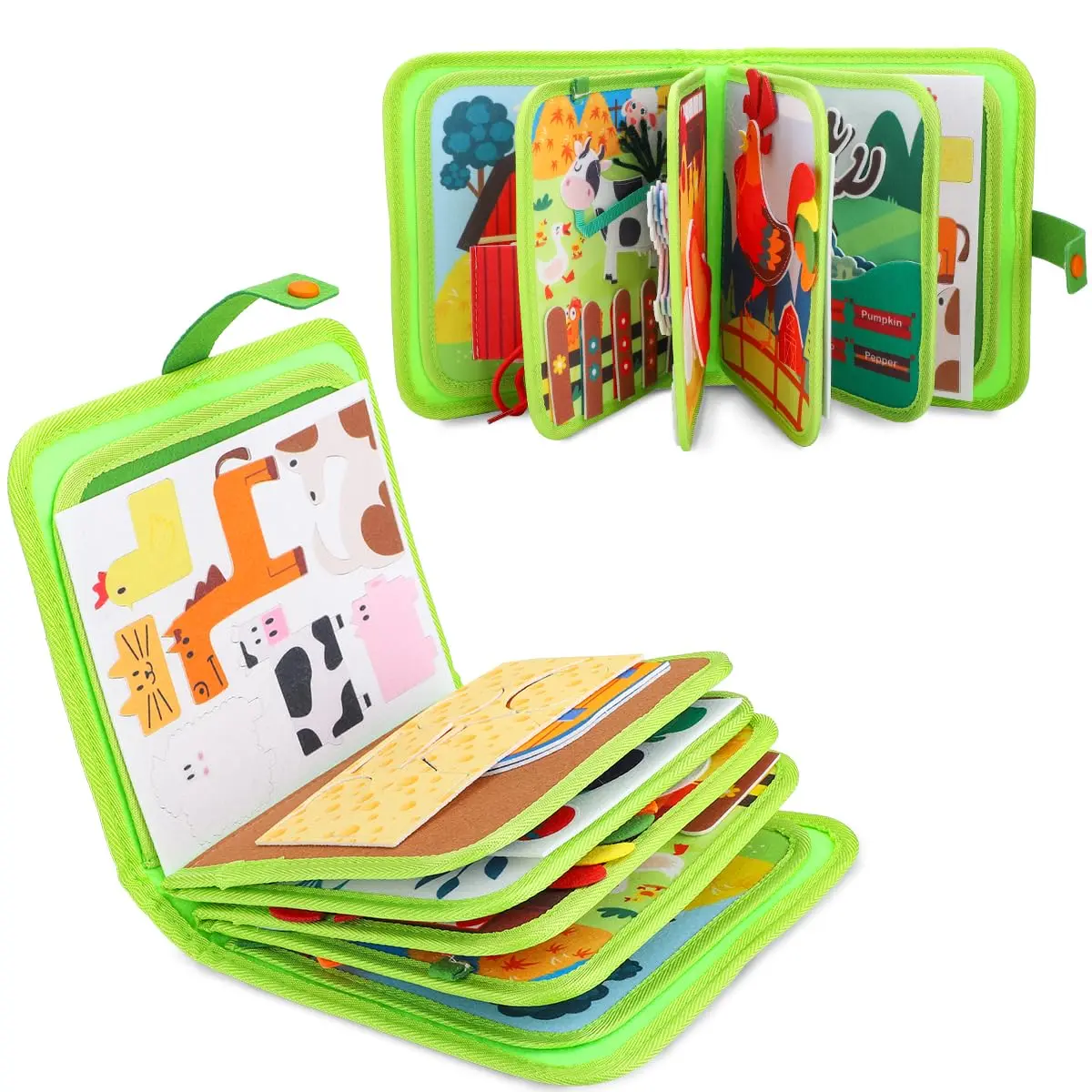 Placa de Montessori Sensorial para Crianças Brinquedo Educativo (Tema Fazenda)