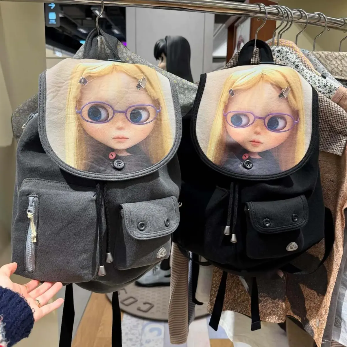 Mochila Colegial Coyseio Blythe Colaborativa Fofa para Estudantes, Bolsa para Notebook, Boneca de Desenho Animado, Mochila de...