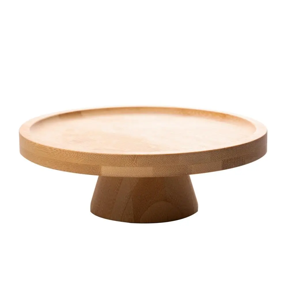 LYOR - Prato para Bolo de Bambu com Pé 20cm x 7cm