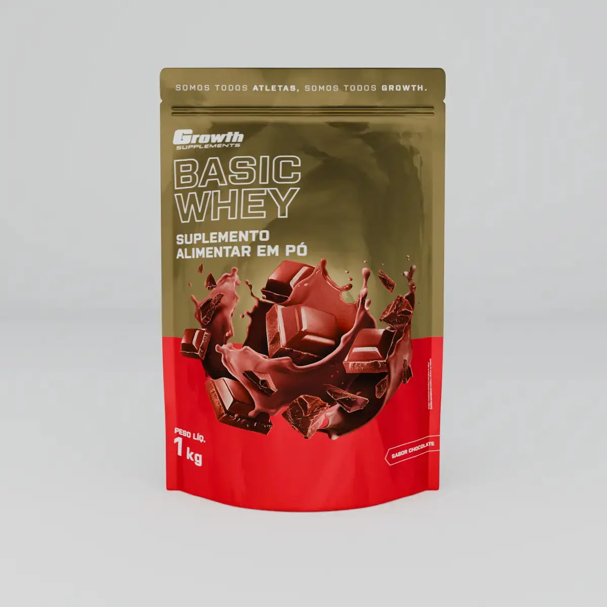 Proteína Growth Supplements Basic Whey em pó sabor Chocolate x 1kg thumbnail 2