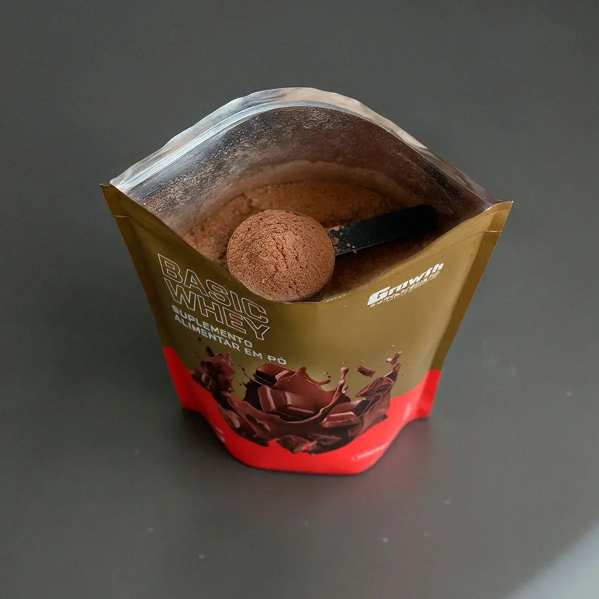 Proteína Growth Supplements Basic Whey em pó sabor Chocolate x 1kg thumbnail 3