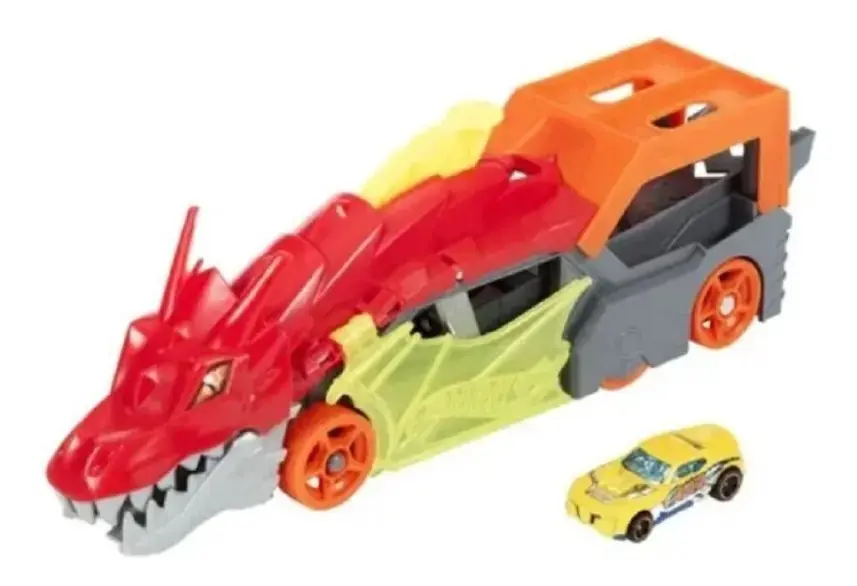 Pista De Carro De Brinquedo Reboque de Dragão Hot Wheels Da Mattel thumbnail 2