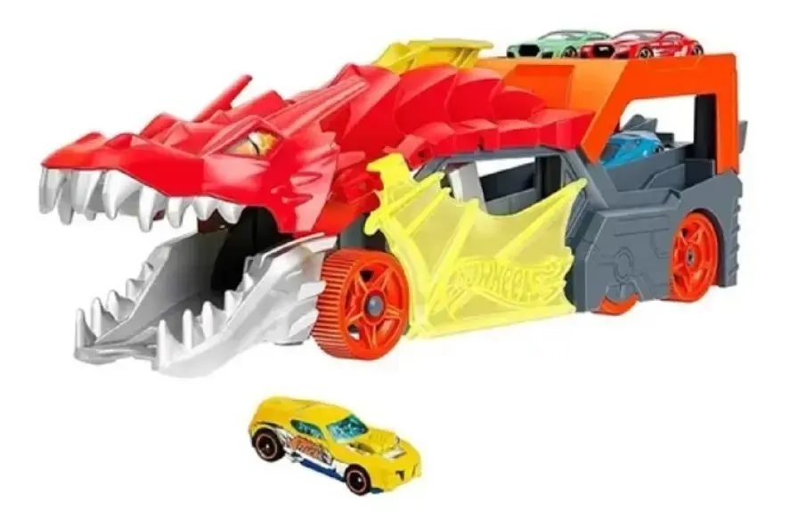 Pista De Carro De Brinquedo Reboque de Dragão Hot Wheels Da Mattel thumbnail 3