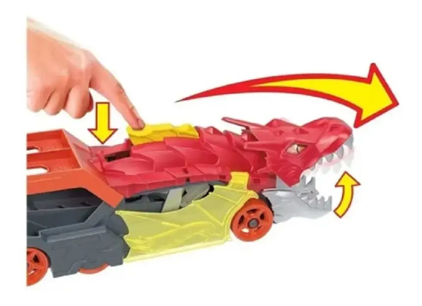 Pista De Carro De Brinquedo Reboque de Dragão Hot Wheels Da Mattel thumbnail 9