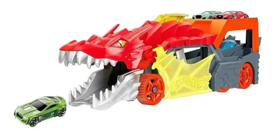 Pista De Carro De Brinquedo Reboque de Dragão Hot Wheels Da Mattel thumbnail 10