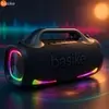 Caixa de Som Boombox Bluetooth Portátil RGB Preto - 1