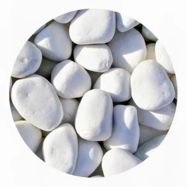 Pedra Seixo Dolomita Branca nº 02-7 Litros | Ideal para Paisagismo, Decoração e Drenagem