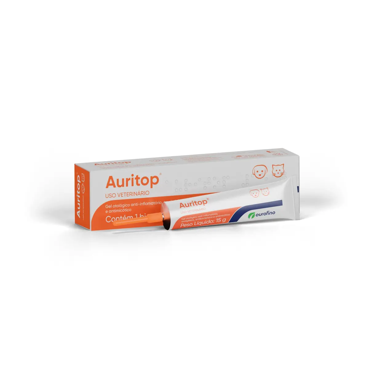 Gel Otológico Auritop 15G, antibacteriana e antifúngica
