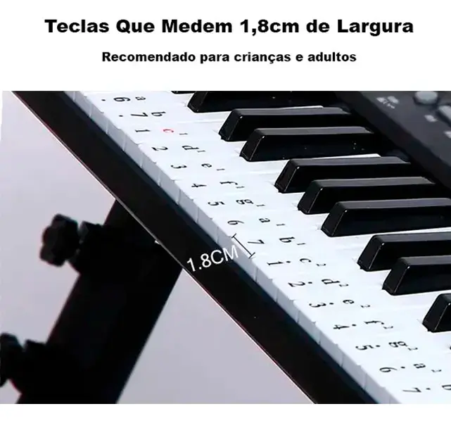 Teclado musical BdMusic 611 BD-611 61 teclas preto thumbnail 4