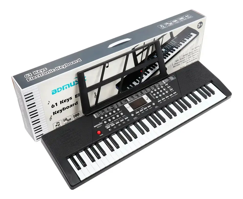 Teclado musical BdMusic 611 BD-611 61 teclas preto thumbnail 8