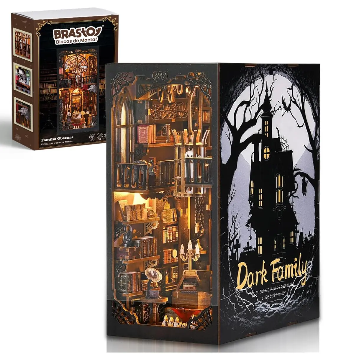 Kit DIY Casa Miniatura Fantasma Blocos De Montar Modelo Decorativo | LED,14 Anos