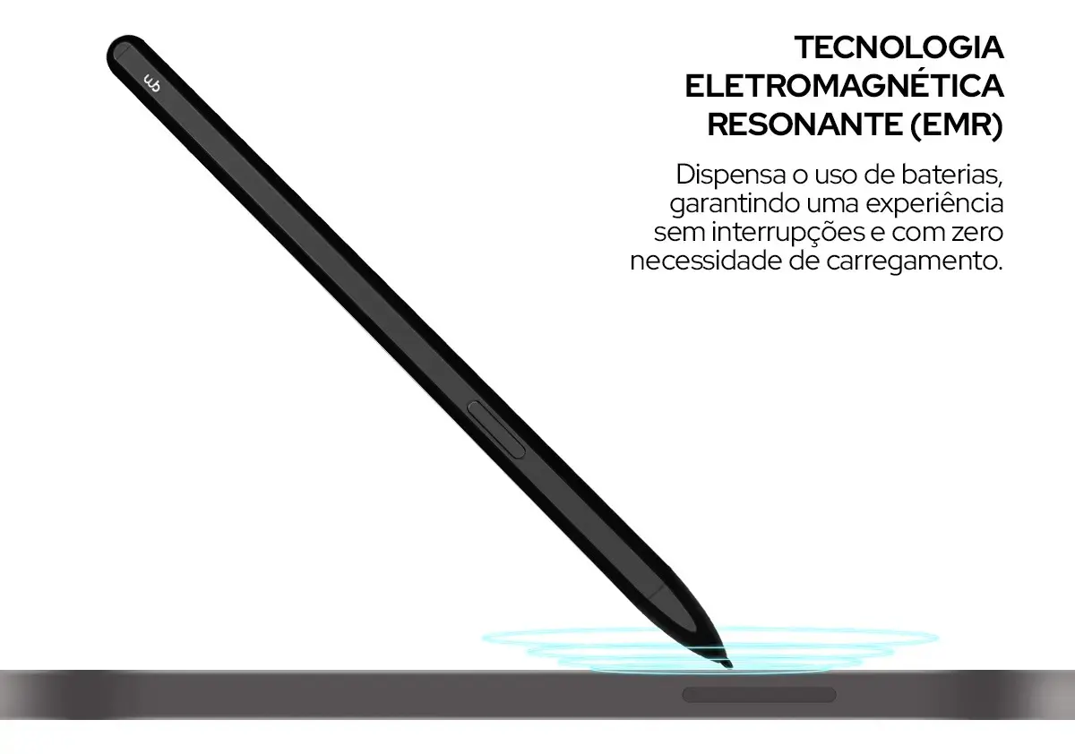 Caneta S-Pen WB Compatível com Tablets Samsung: Palm Rejection, EMR, Gruda Magneticamente, Ponta 1.45mm, 4096 Níveis de Pressão e 3 Pontas Extras thumbnail 4