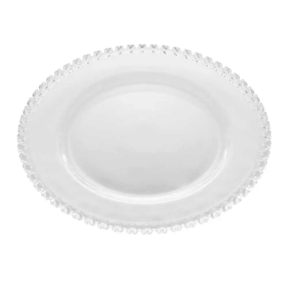LYOR - Prato Para Sobremesa de Cristal Coração Transparente 20cm - Mesa Posta - Itens Para Casa - Utensílios de Cozinha - Enxoval - Casamento - Decoração