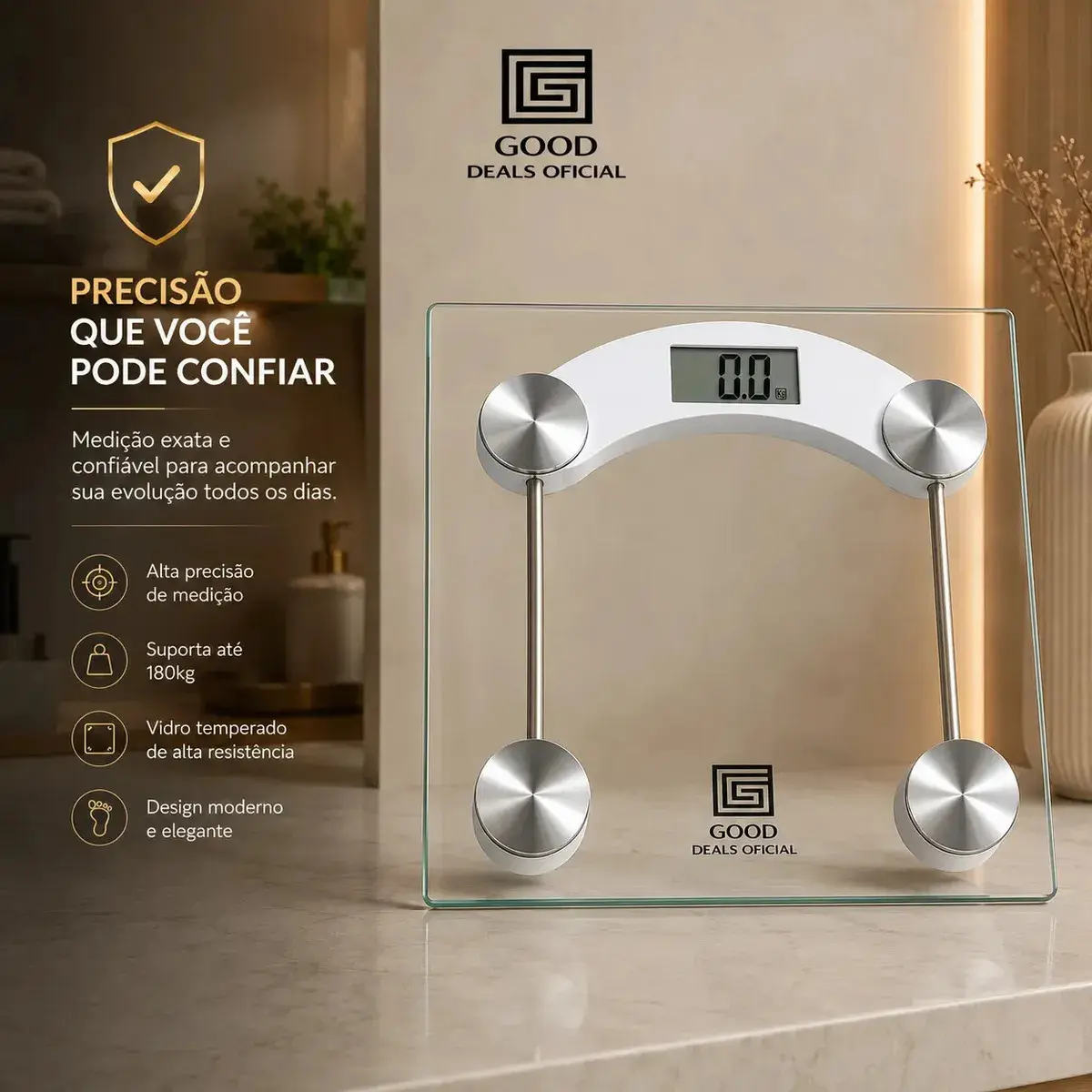 Balança Digital De Vidro Good Deals Até 180kg Portatil Corporal thumbnail 3