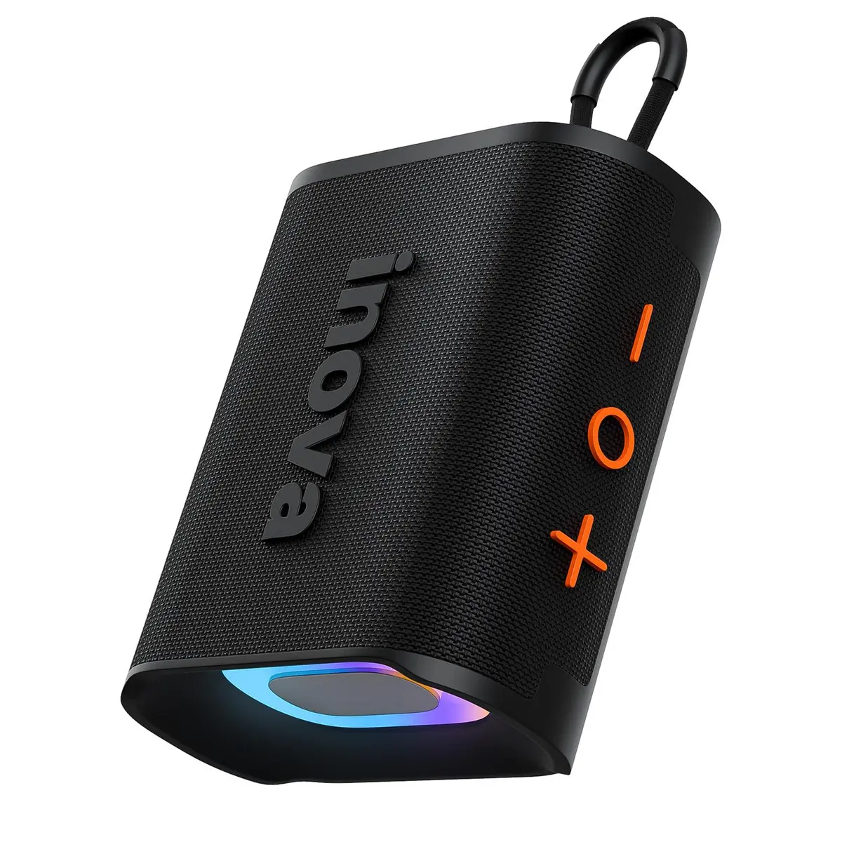 Caixa de Som, inava, Go-4 Pro, Bluetooth, Portátil,12h de reprodução, À Prova D'água IP67, Luzes RGB, TWS/FM/USB/TF(preto)