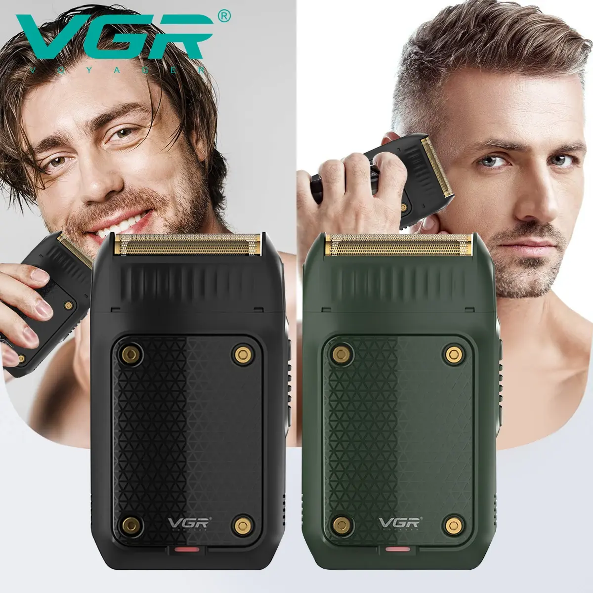 VGR 353 Barbeador Profissional, Aparador De Cabelo, Máquina Elétrica De Barbear De Rosto, Carregamento USB, Barbeador De Segurança Para Homens