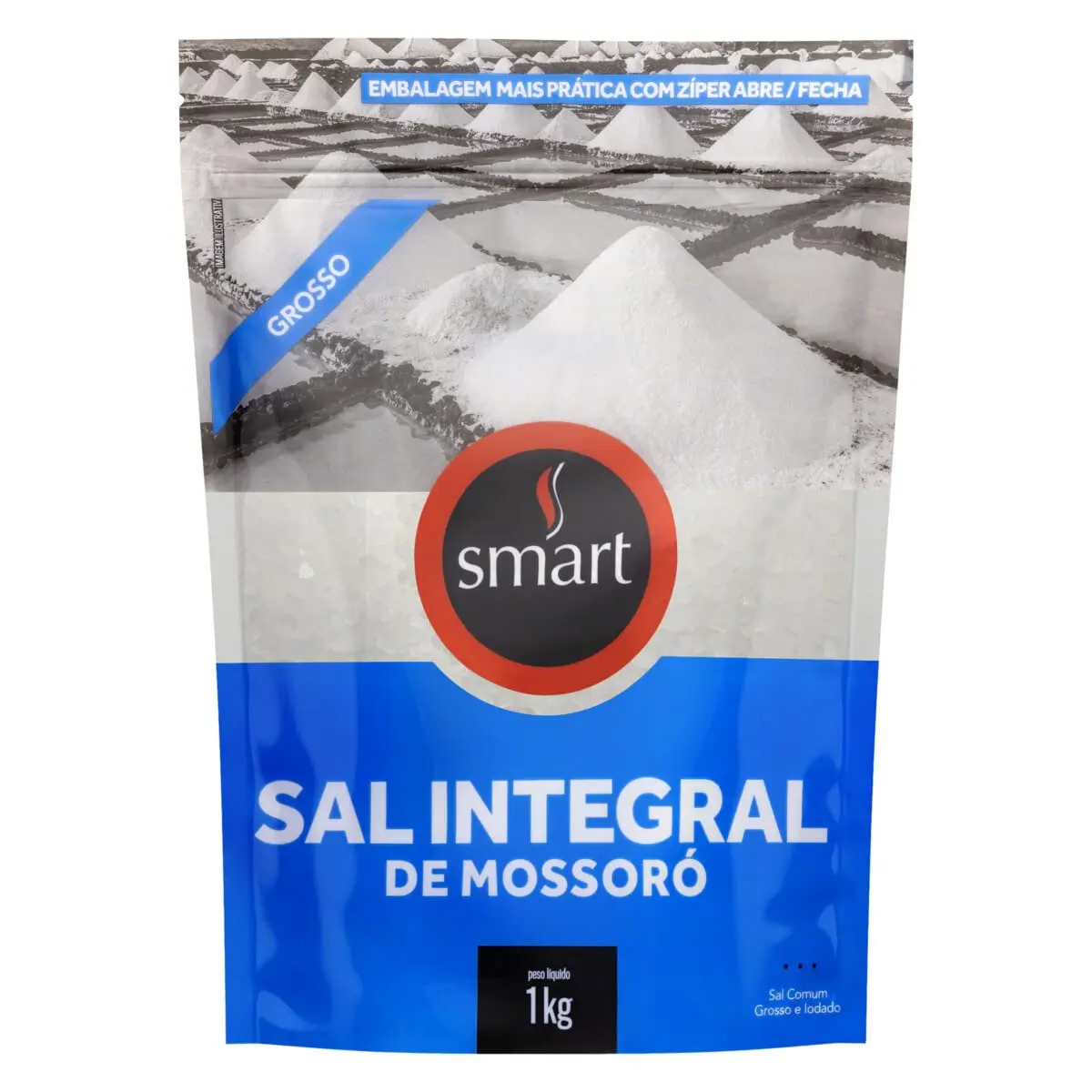 Sal Marinho de Mossoró Smart, Grosso, 1kg | Sem Glúten