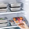 Kit 5 potes inox com tampa para alimentos - 1