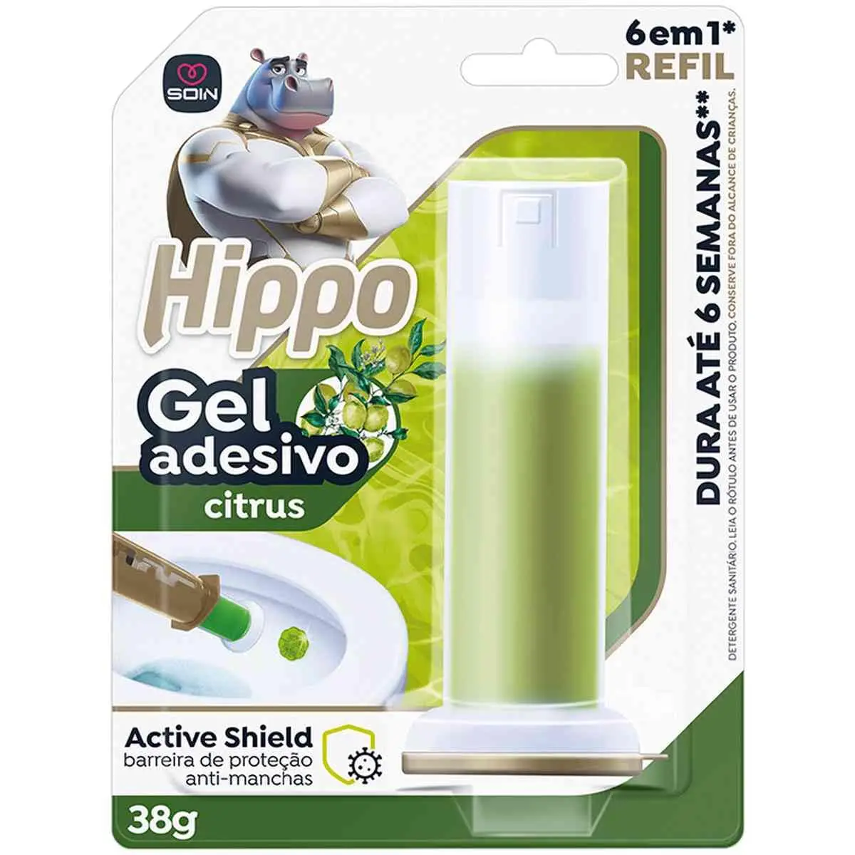 Odorizador Sanitário, Soin, Gel Sanitário Adesivo, Citrus, Refil - 1