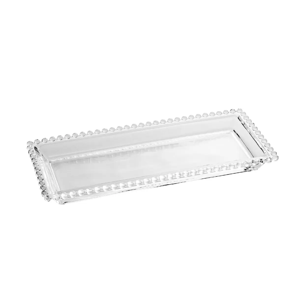 WOLFF - Travessa de Cristal 30cm x 13cm x 3cm - Transparente - Linha Pearl - 1