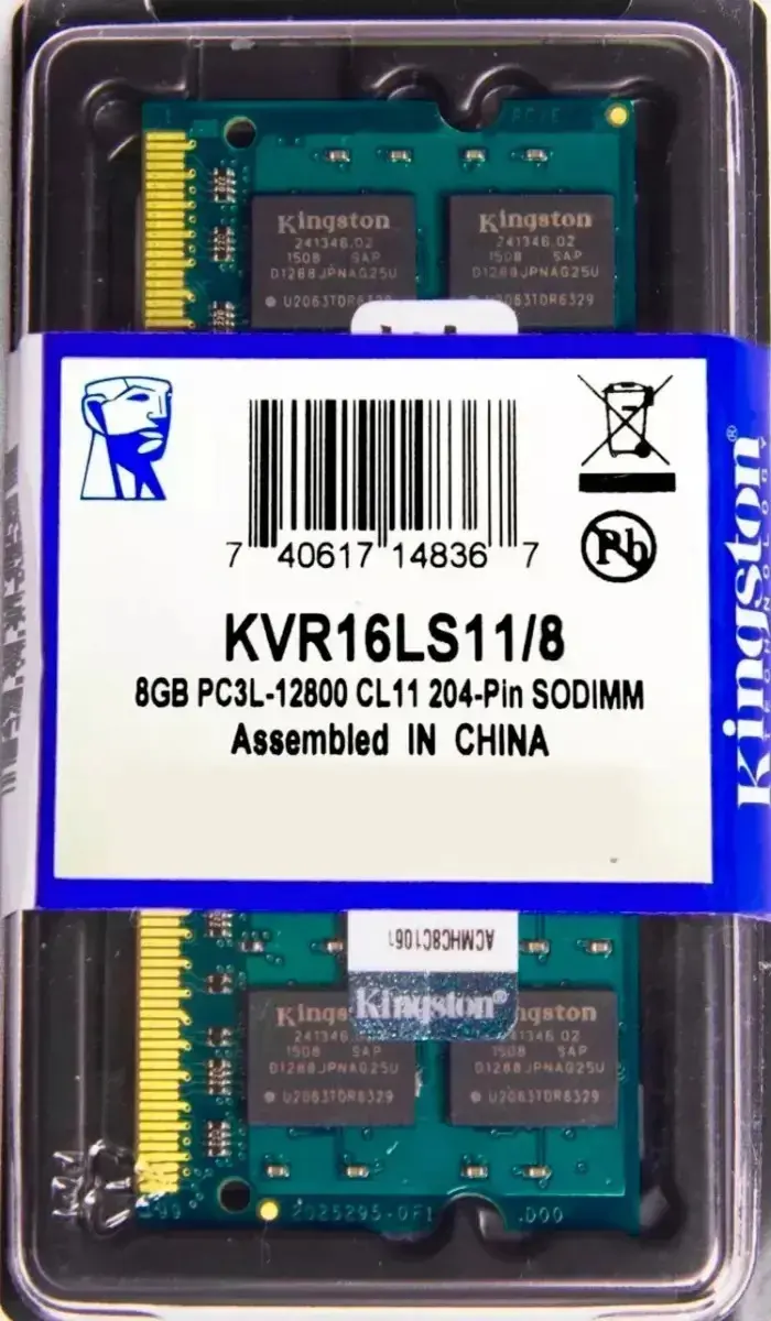 Memória Kingston Ddr3l 8gb 1600 Mhz Cor Verde - 1