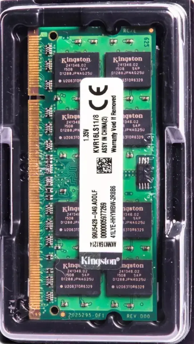 Memória Kingston Ddr3l 8gb 1600 Mhz Cor Verde thumbnail 3