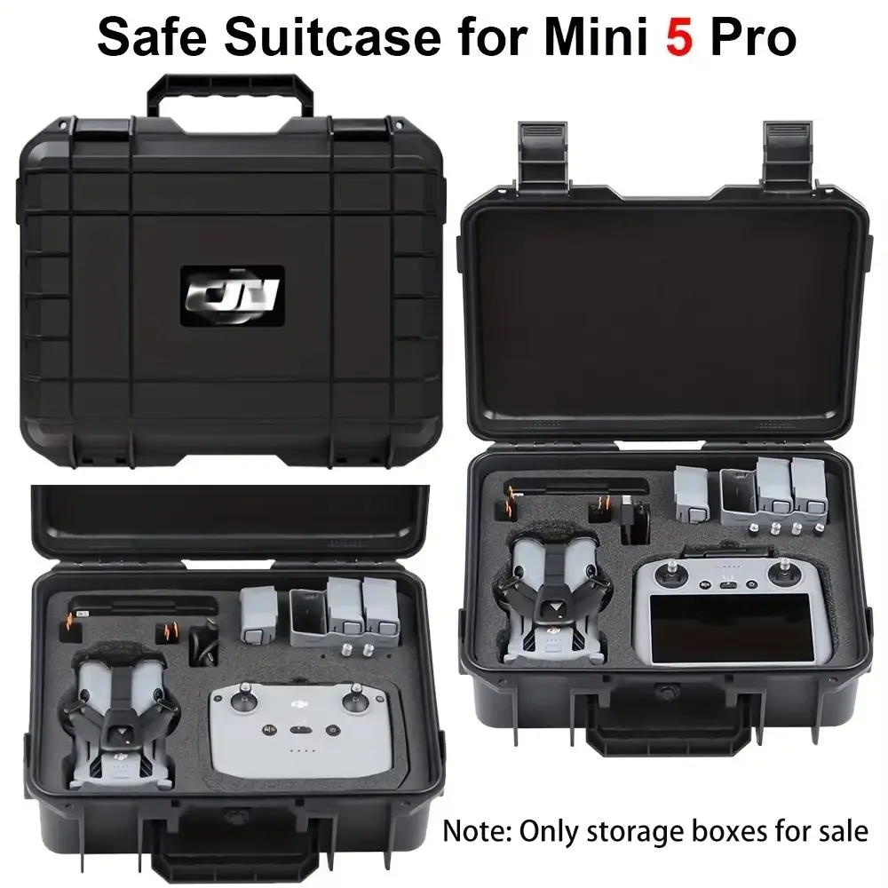 Adequado para o estojo de armazenamento do DJI Mini 5 Pro, estojo à prova de explosão do Mini 5 Pro, estojo portátil de grande capacidade com revestimento rígido.