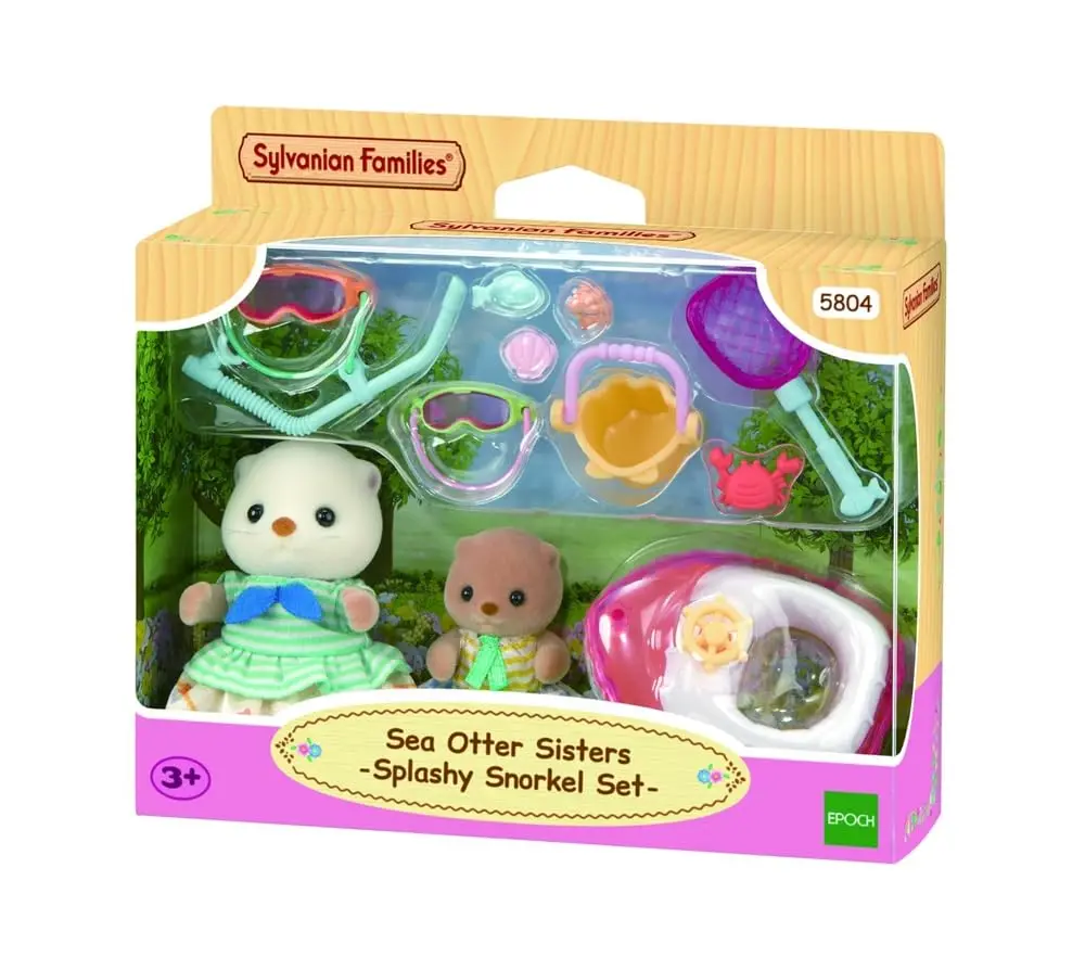 Sylvanian Families Irmãs Lontras-marinhas - Conjunto Snorkel Splash -