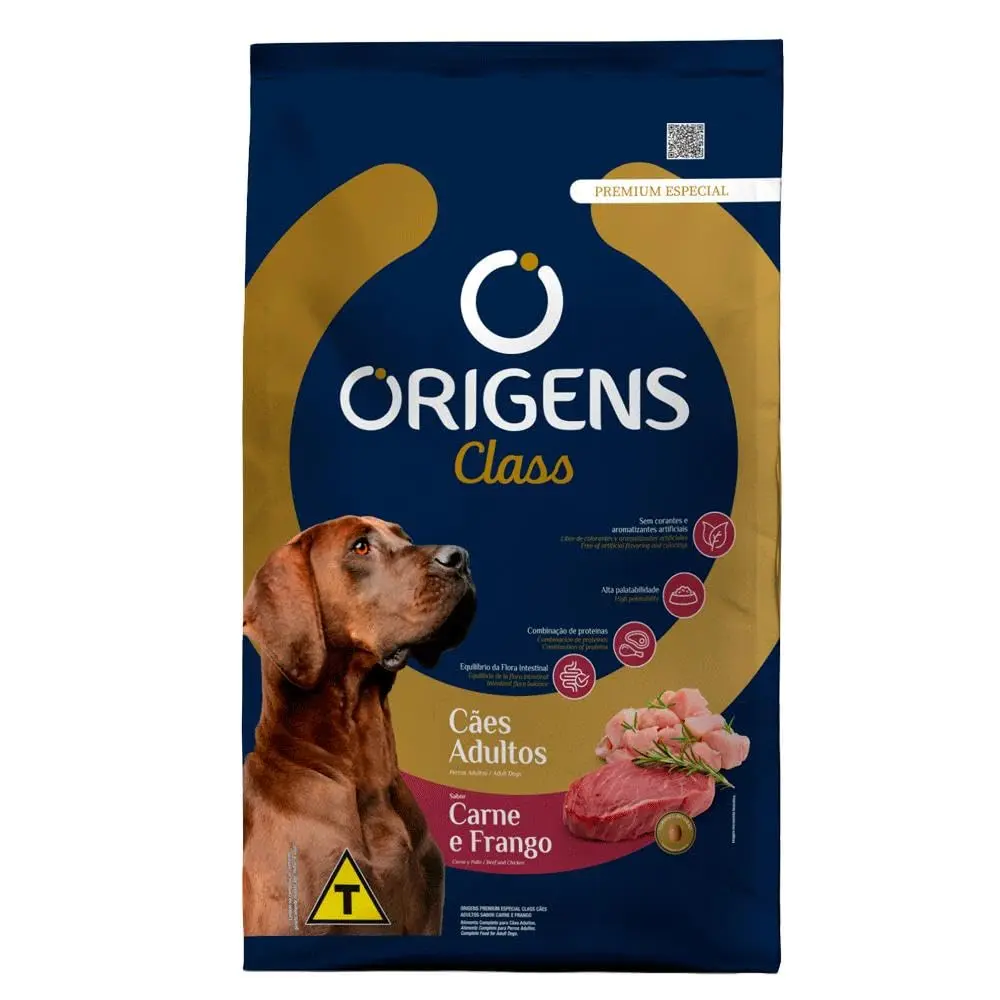 Origens Ração Seca Para Cães Adultos Sabor Carne e Frango 10,1Kg