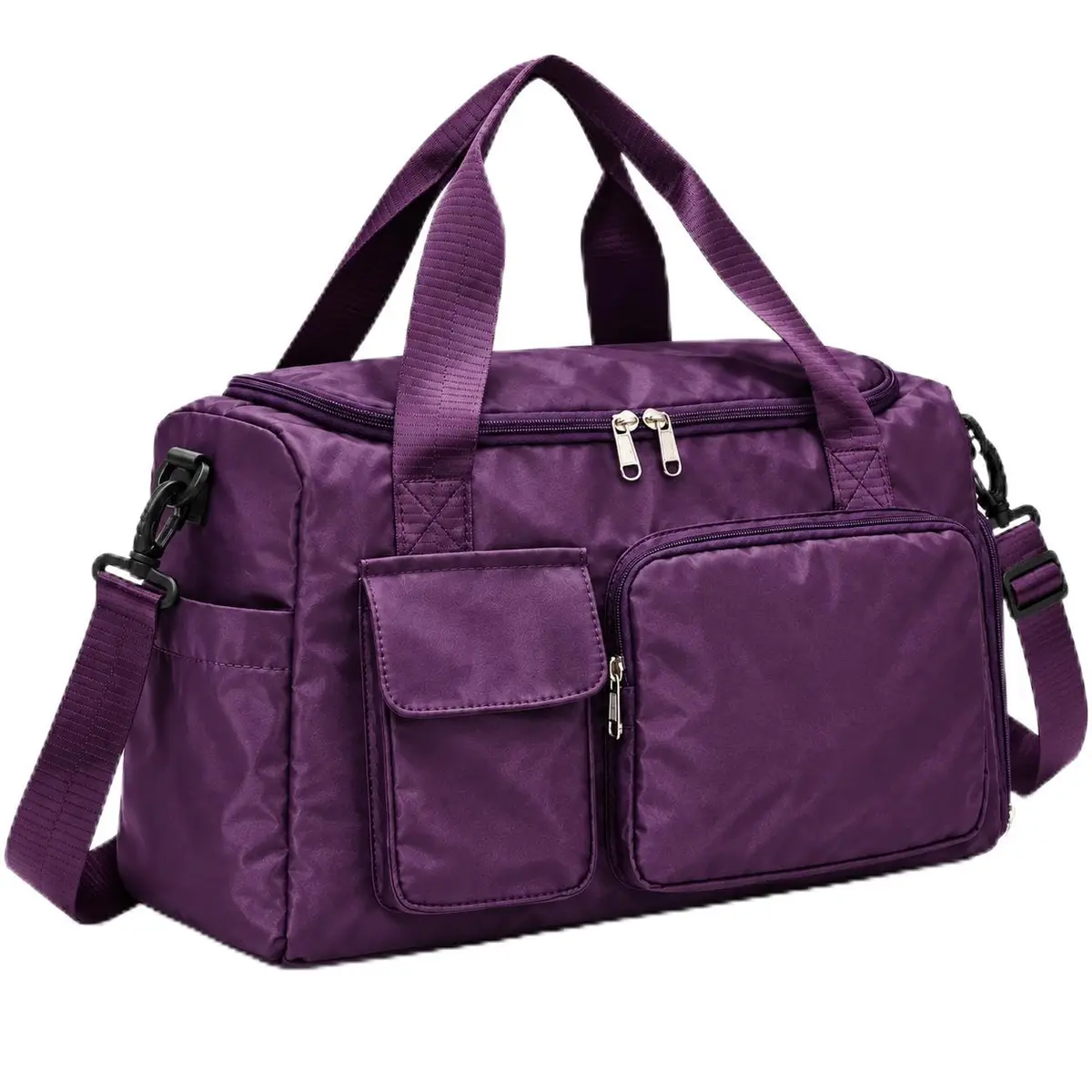 Bolsa Academia Viagem Feminina Multifuncional com Compartimento para Tênis, Bolso Impermeável e Alça para Mala - 1