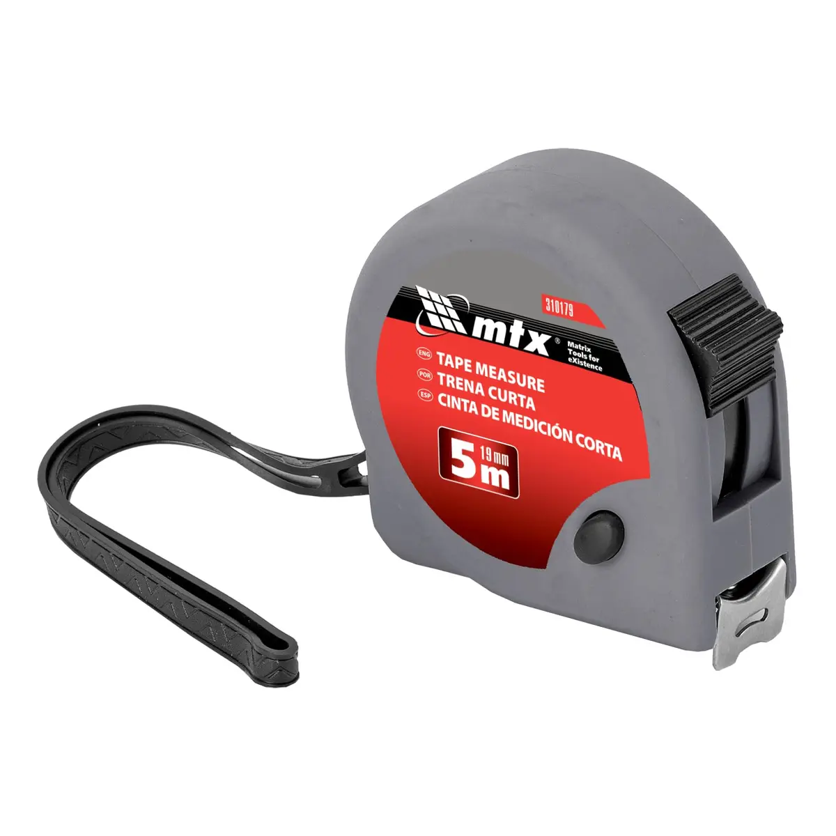 MTX Trena Curta 5m x 19mm – Fita Métrica Compacta com Estojo em Plástico Resistente - 1