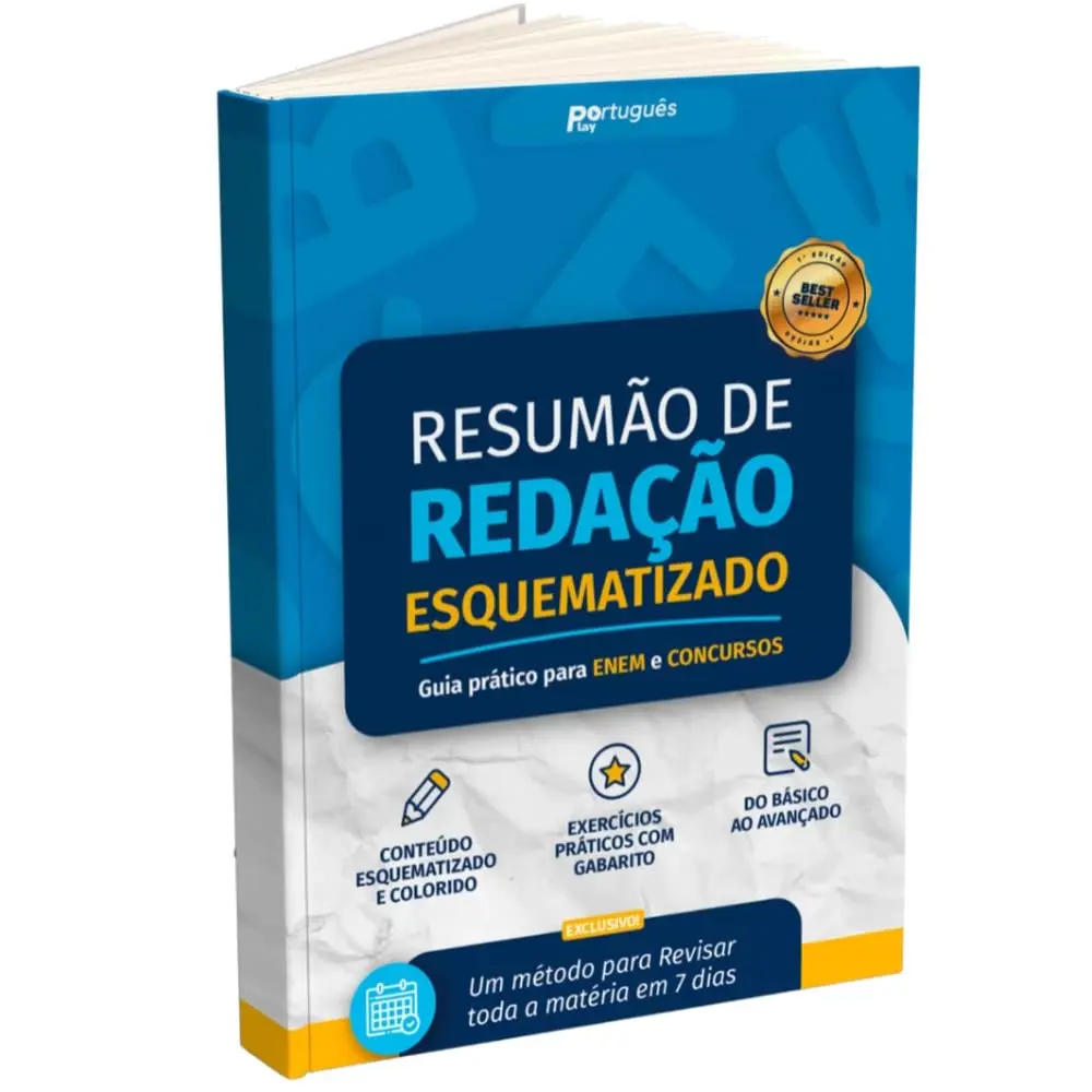 Livro Resumão de Redação Esquematizado Guia Prático do Zero para ENEM e Concursos Conteúdo Colorido - 1