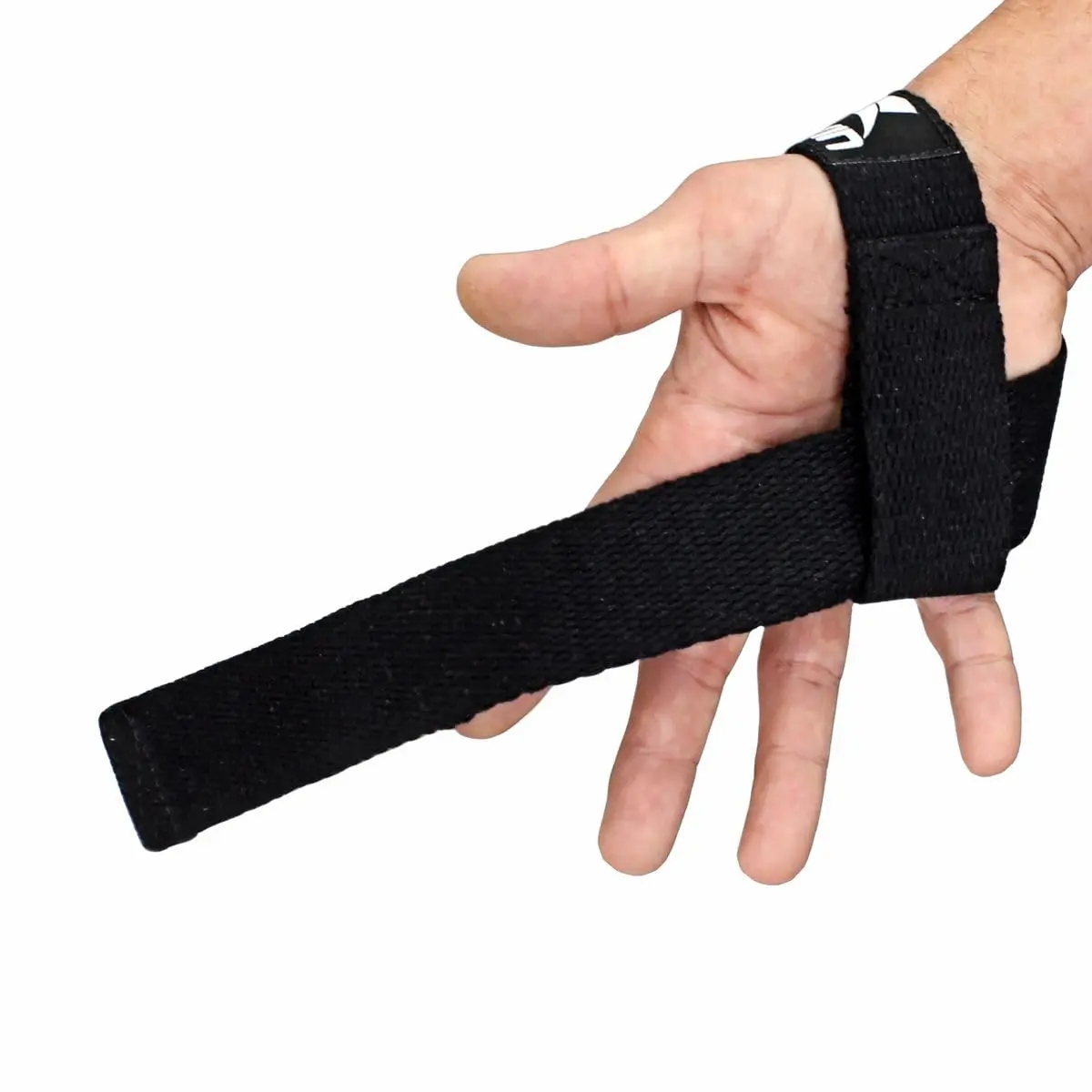 Straps de Musculação Muvin, Par, 60cm, Algodão, para Academia e Levantamento de Peso, Preto